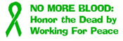 Green Ribbon icon. Work For Peace.
